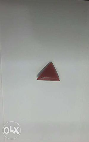 Triangular Maroon Stone Fragment