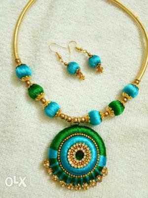 Two sets of necklace with earrings