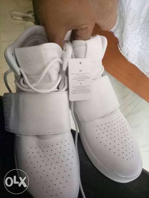 White Velcro Basketball Shoes