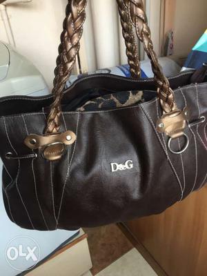 Women's Brown Leather Dolce And Gabbana Tote Bag