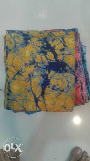 Yellow And Blue Fabric