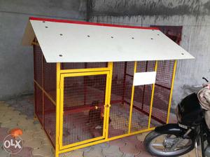 Yellow And Red Pet Cage