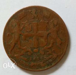 160 year old BRITISH coin One Quarter Anna