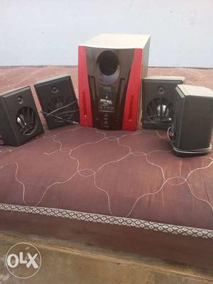 Black And Red 4.1 Multimedia Speaker