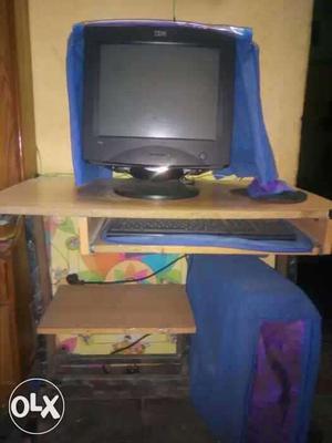Black Computer Monitor And Keyboard