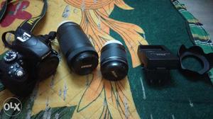Black Nikon DSLR Camera With Lenses