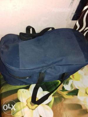 Blue And Gray Duffel Bag