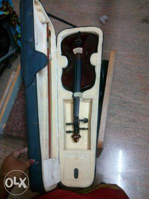 Brown Violin Set In Hard Casebag