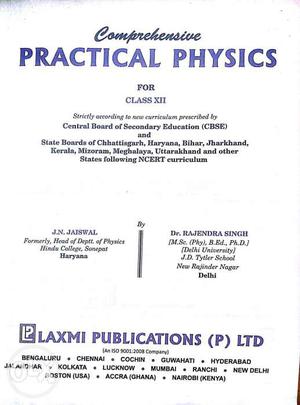 Physics Comprehensive Lab Manual Class 11