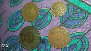 Four Round old Coins