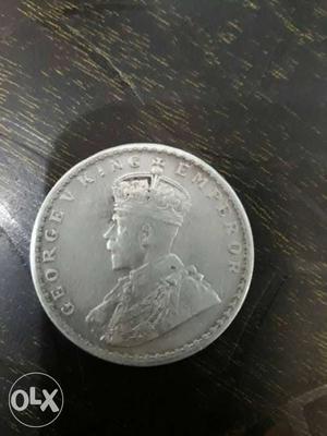 George V King Emperor Silver Round Coin