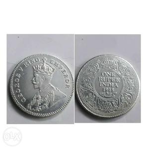 Gerorge 5 king emperor coin One rupee 