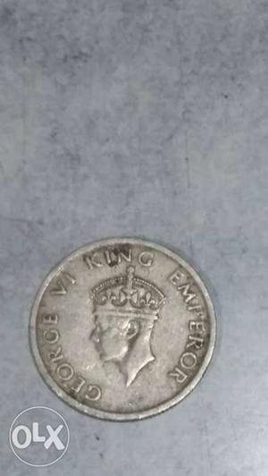 Half rupees coin of mughal emperor georce V1king