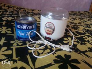 Honeybee Hot Wax Container; White Electronic Home Appliance