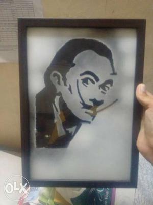 Man's Face Framed Sketch