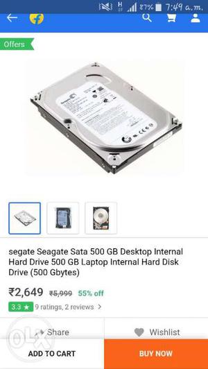 Mind condition 500 gb seagate hard disk if you