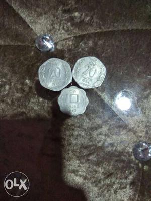 Old Coins of 10 and 20 paise