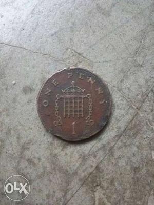One penny for sell this England coin