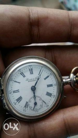 Perret & Fills antique silver pocket watch