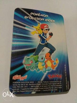 Pokemon Evolution Index Game Card