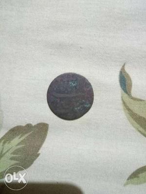 Round Black Copper Coin