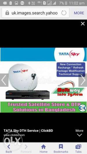 Tata Sky Parabolic Antenna With Satellite