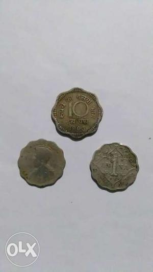 Three Silver Scallops Coins