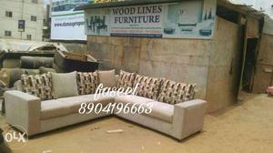 B65 branded new sofa set latest high back with 3 years