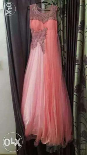 Baby pink party gown