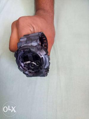 Black And Gray Camouflage Casio G-shock