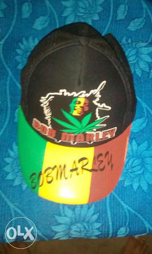 Black, Green, Yellow, And Red Bob Marley Cap