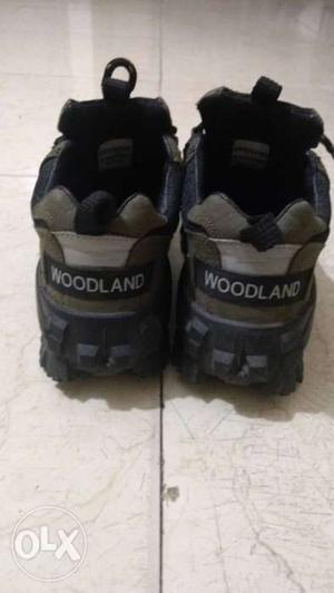 Black-and-gray Woodland Boots