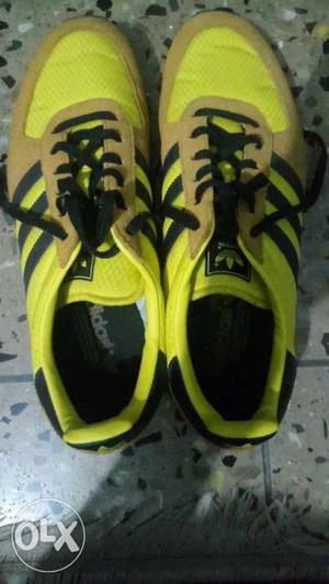 Black-and-yellow Adidas Athletic Shoes