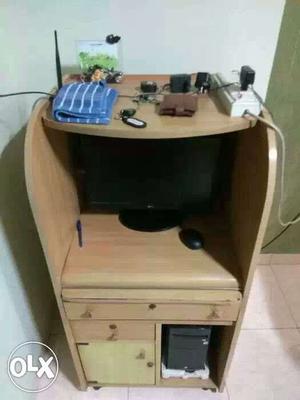 Brown Hutch Cabinet