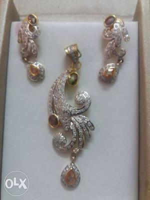 Embellished Diamond Silver Earrings