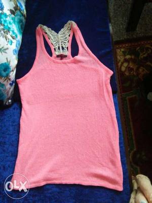 Ginger pink tank top knitted stuff