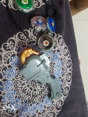 Gray And Blue Beyblade Toys