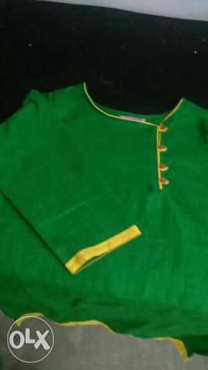 Green And Yellow Traditional Dress