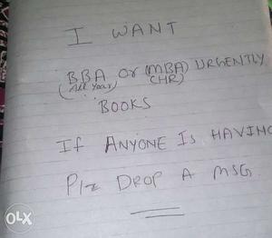 I want Bba,mba Or Mcom B.com Books Urgently. If