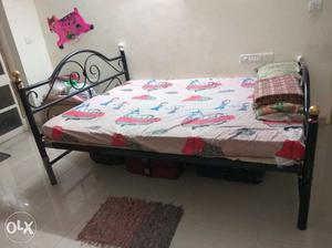 Iron Cot Queen size and mattress in good condition