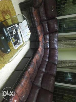 It is a imported leather sofa of max 7 seating,
