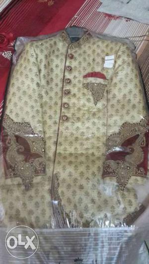 Its brand new one time used sherwani for bride