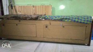 Made to order at our home. wooden bed box. size