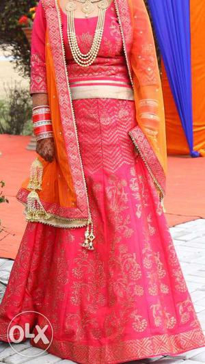 Orange And Pink Traditional Dress