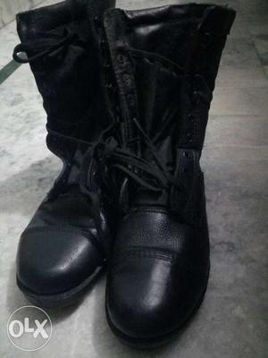 Pair Of Black Combat Boots