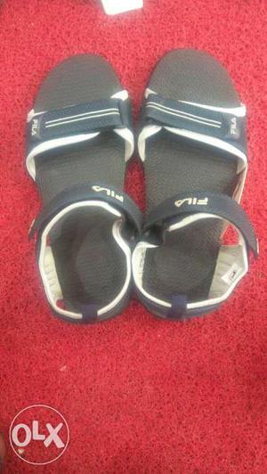 Pair Of Black Fila Ankle-strap Sandal