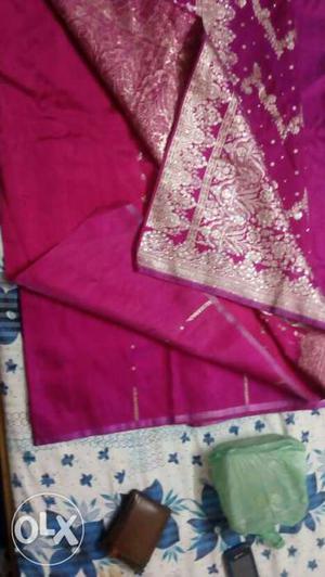 Pink Banarsi Saari bridal wear