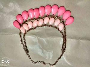 Pink bubble necklace for girls