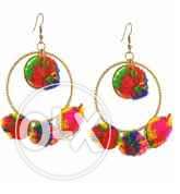 Pom-pom earring multicolor
