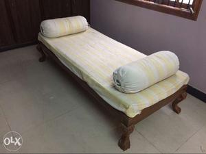 Teak dewan with mattress